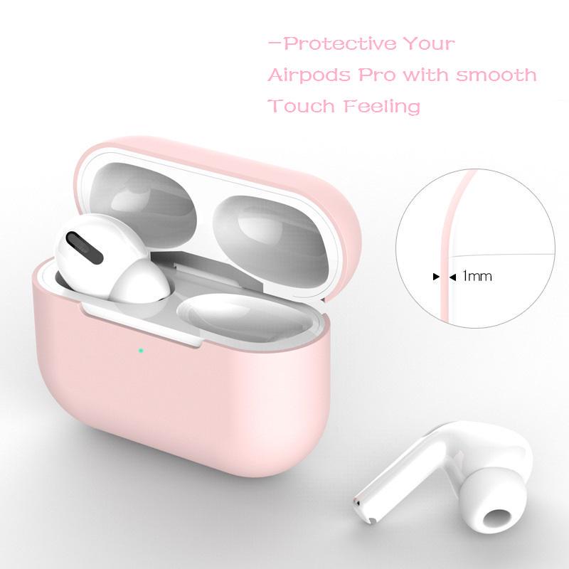 Funda protectora de silicona suave 3 en 1 para Airpods 3 (2021) / Airpods Pro 2 / Funda para auriculares con correa antipérdida Airpods Pro para Airpods Pro