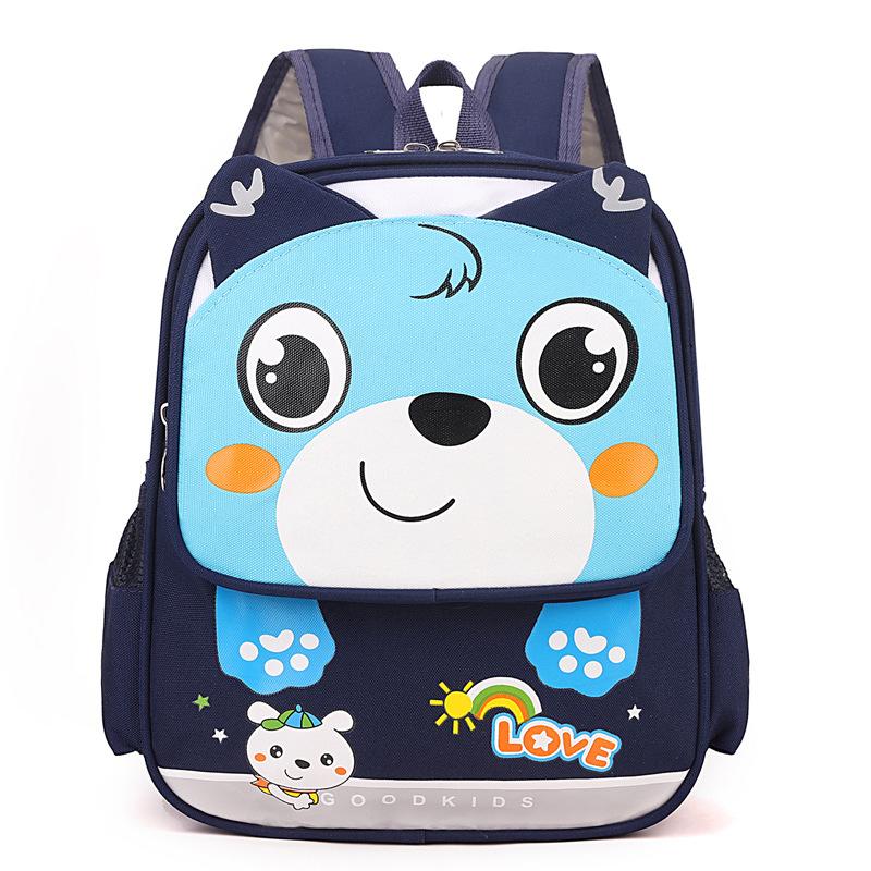 Cartoon children's backpack new cute bear boys and girls backpack kindergarten baby burden reduction schoolbag