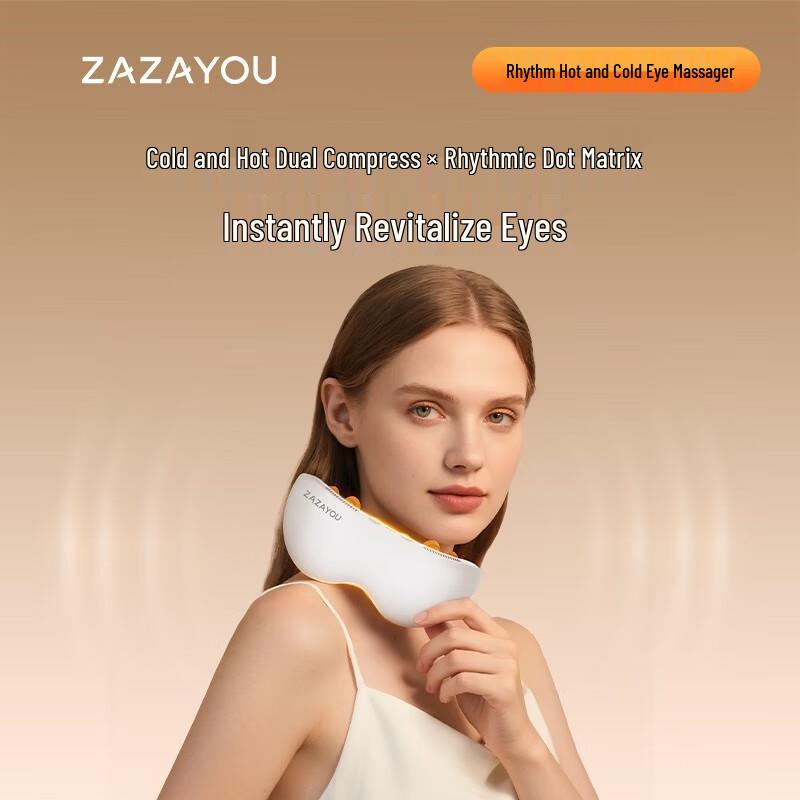 ZAZAYOU Smart Eye Massager with Heat, Cold Compress & Bluetooth Music