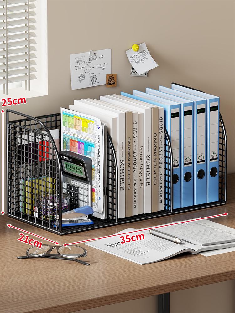 Schreibtisch-Akten- und Buchorganisator: Bücherregal, Regal, Buchstütze, Aktenaufbewahrung, Archivbox