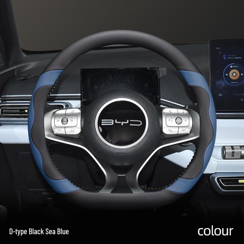 BYD Seagull Dolphin 2023 Steering Wheel Cover: No-Sew, Anti-Slip, All-Season Universal Grip