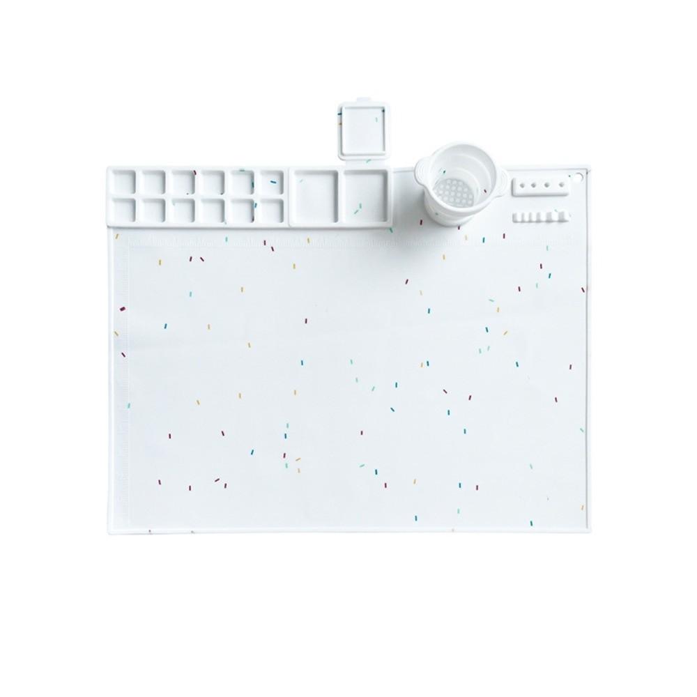 with Cleaning Cup Silicone Paint Palette Washable Graffiti Painting Mat for Artists