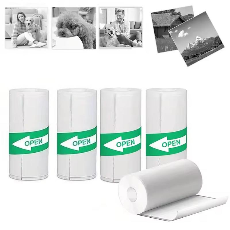 Mini Pocket Printer Self-Adhesive Paper Portable Thermal Printer Label Sticker For Printer Suitable For Home Office Study Work