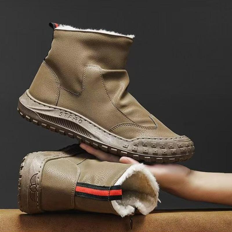 Thick Plush Warm Winter Martin Boots Non Slip Anti-Scratch Men Labor Protection Work Boots