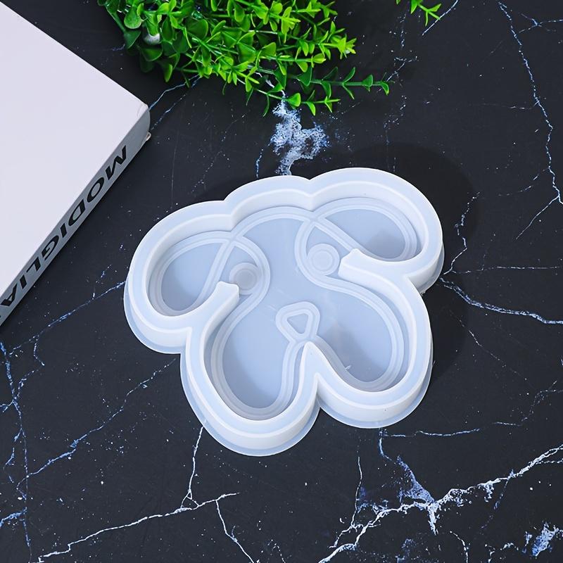 1Pcs Dog Plate Decoration Silicone Mold Handmade Soap DIY Jewelry Tray