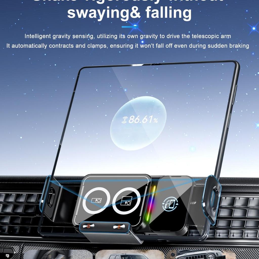 Foldable Car Phone Holder with Screen Bracket - 2026 Navigation Edition