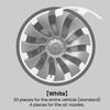 Heenvn Voor Tesla Model Y 2020-2023 21 Inch Uberturbine Naafkap Beschermers Wielkap Velgrand Patch ABS Velg Beschermer Accessoires