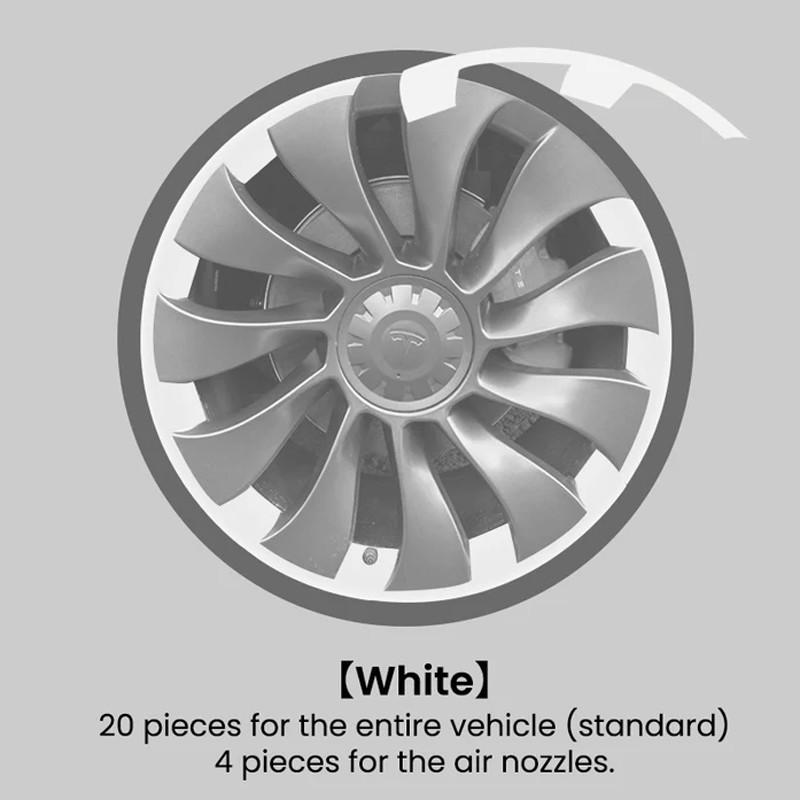 Heenvn Voor Tesla Model Y 2020-2023 21 Inch Uberturbine Naafkap Beschermers Wielkap Velgrand Patch ABS Velg Beschermer Accessoires