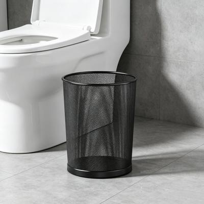 Bidone dell'immondizia con bordi arrotondati lucidi Pattumiera Resistente all'umidità Antiruggine Cestino per rifiuti per Bagno Cucina Ufficio Camera da letto