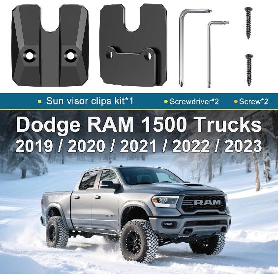 Veharvim Sun Visor Repair Kit Fits For Dodge RAM 1500 Trucks -, 1 Pack Aluminum Car Sun Visor Repair Kit, Car Sun Visor Fixer, Sun Visor Clip