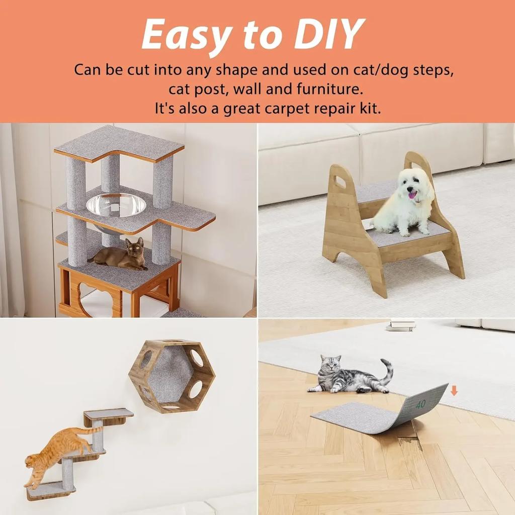 Kedi Tırmalama Matı Kendinden Yapışkanlı Kesilebilir Halı Kedi Tırmalama Direği Halısı Çizilmeye Karşı Kanepe Mobilya Koruması