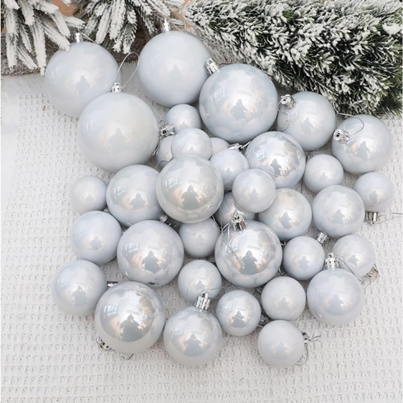 Festival Shatterproof Christmas Ornament Attractive Christmas Tree Hanging Sphere Ornament for Seasonal Display Decors