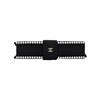 23S Outer Circle Inlaid Glass Pearls Lambskin Bow Hair Clip Women Hair Accessories Black AA9134-B10972-94305