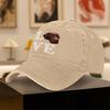Vintage Washed Baseball Cap with Chocolate Labrador Print  Unisex Outdoor Sports  Daily Wear