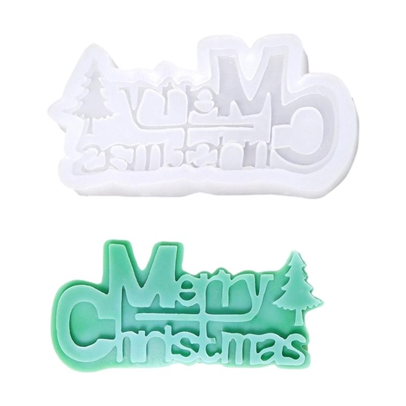 Merry Christmas Silicone Mold Heat Resistant Food Grade Silicone For Handmade Candle Chocolate Baking Holiday Decoration
