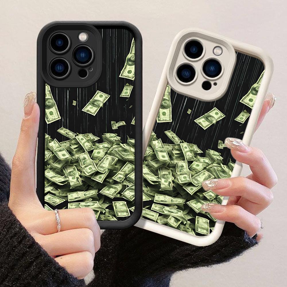 JT240 Falling Money for iPhone 17 16 15 14 13 Pro Max Samsung S26 S25 Ultra A17 A16 A07 A56 A36 A15 A14 A13 Xiaomi 15T Redmi 15c Note 14 13 Soft Case