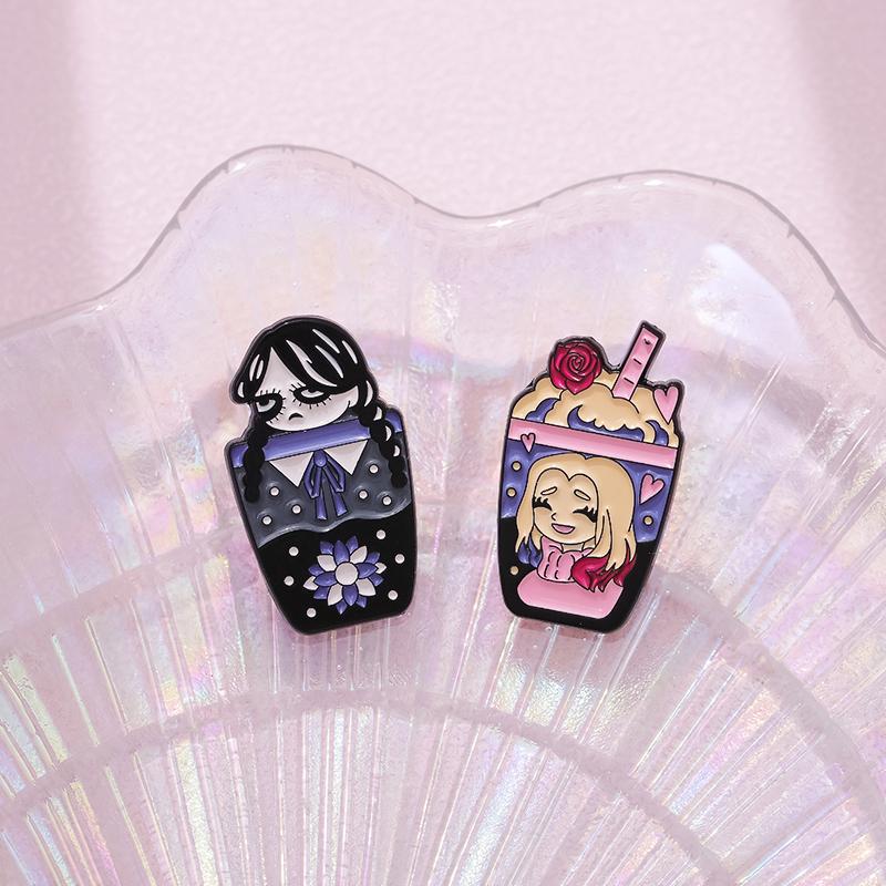 Smaltované odznaky Čarodějnická káva Vlastní Halloweenské brože Odznaky na klopu Gotické šperky Dárek pro děti přátele