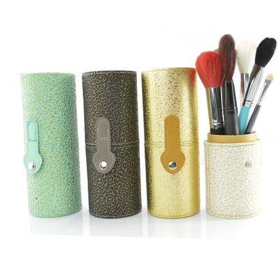 PU Leather Women Cosmetic Cup Case Brush Holder