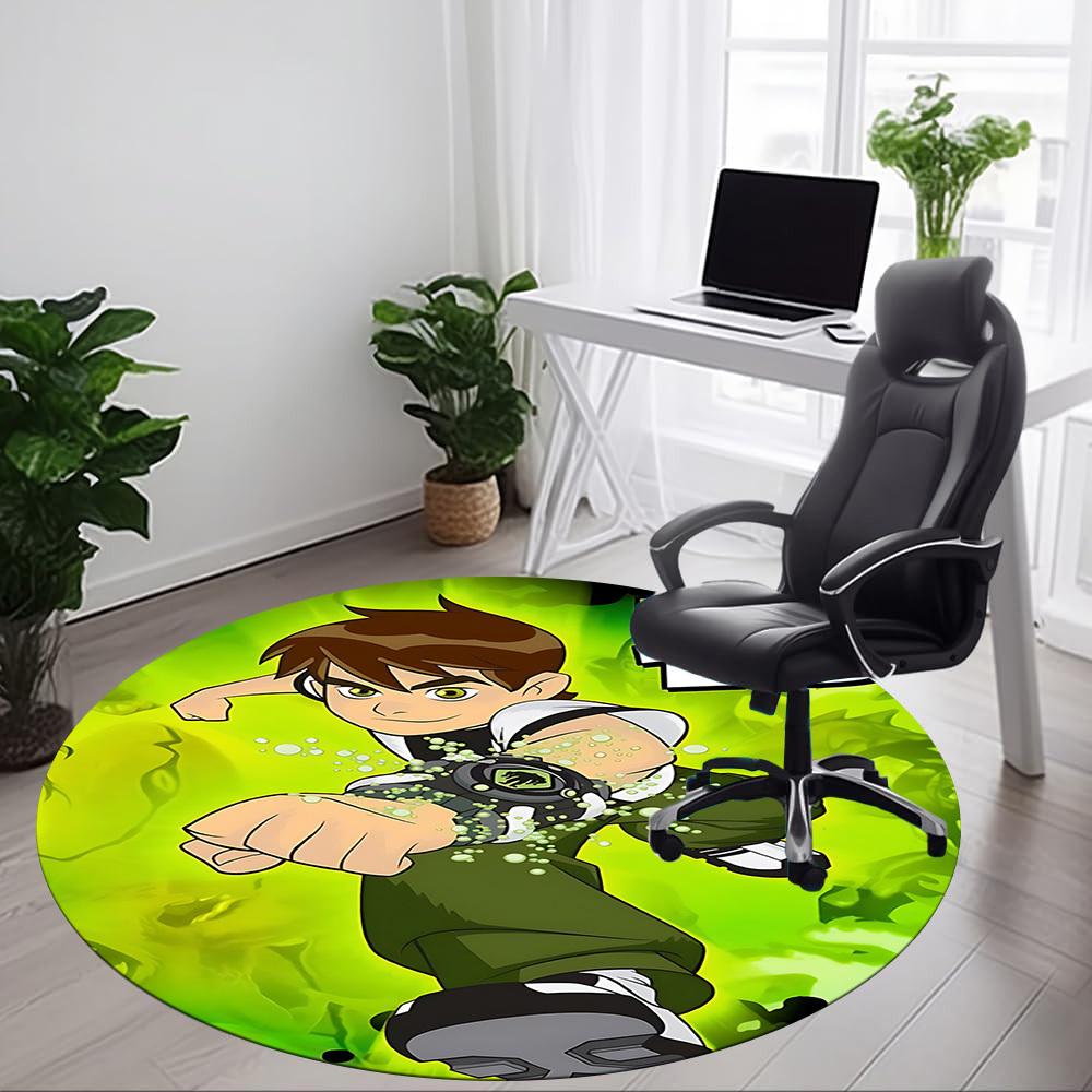 

1pc Ben 10 Office Round Area Rug, Under Office Chairs Bedroom Living Room Home Decor a1022300 80cm by 80cm
