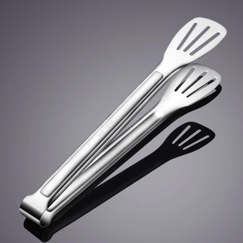 Zhi Shi 9-inch Thickened 304 Stainless Steel Food Tongs