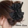 French Style Black Bow Claw Hair Clip for Stylish 1PC Hepburn Elegance Accessory