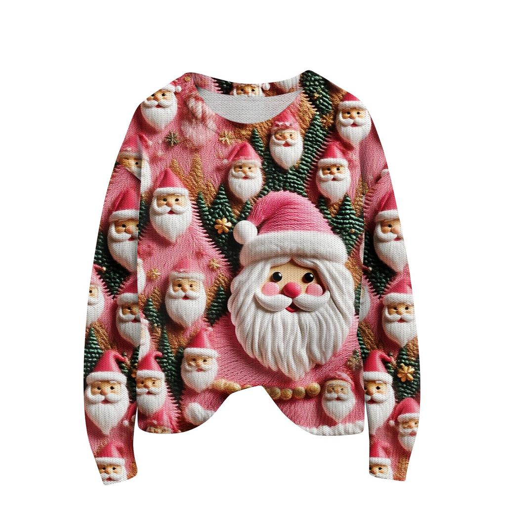 Women'S Christmas Sweater Cute Fun Christmas Sweater Fall And Winter Long Sleeve Knitted Sweater