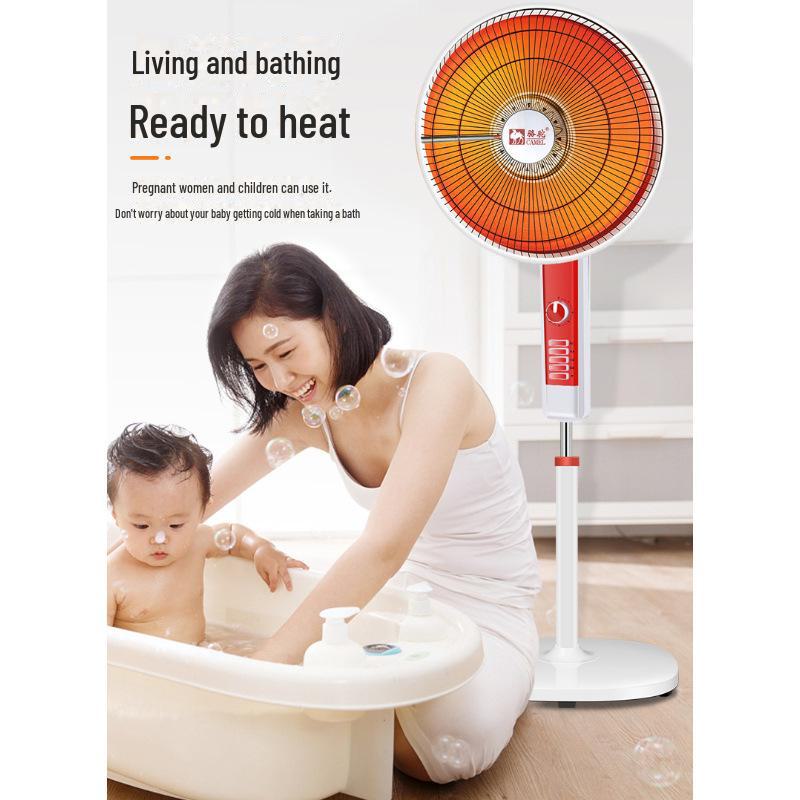 Camel Dual-Purpose Floor-Standing Solar Heater with Dim Light and Oscillation. Ideal for Bathing; Beautiful and Durable Design.
