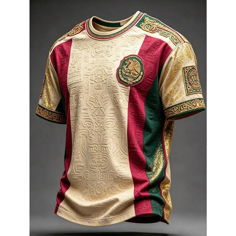 Mexico Style Aztec Pattern T Shirt Men Women 3D Print Tribal Graphic Casual Tee Short Sleeve Sports Top Quick Outdoor Summer