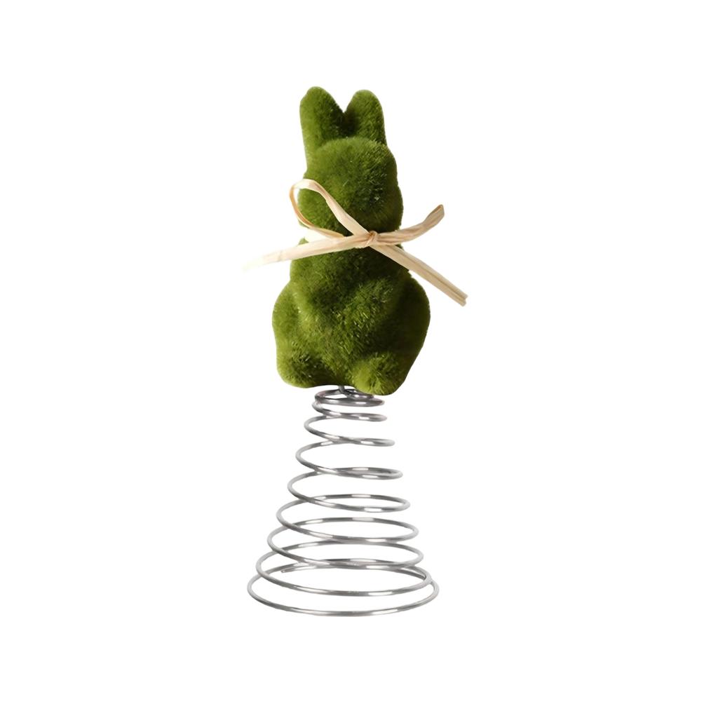 Simulated Flocked Easter Bow Bunny Home Decoration For Gardens And Courtyards.