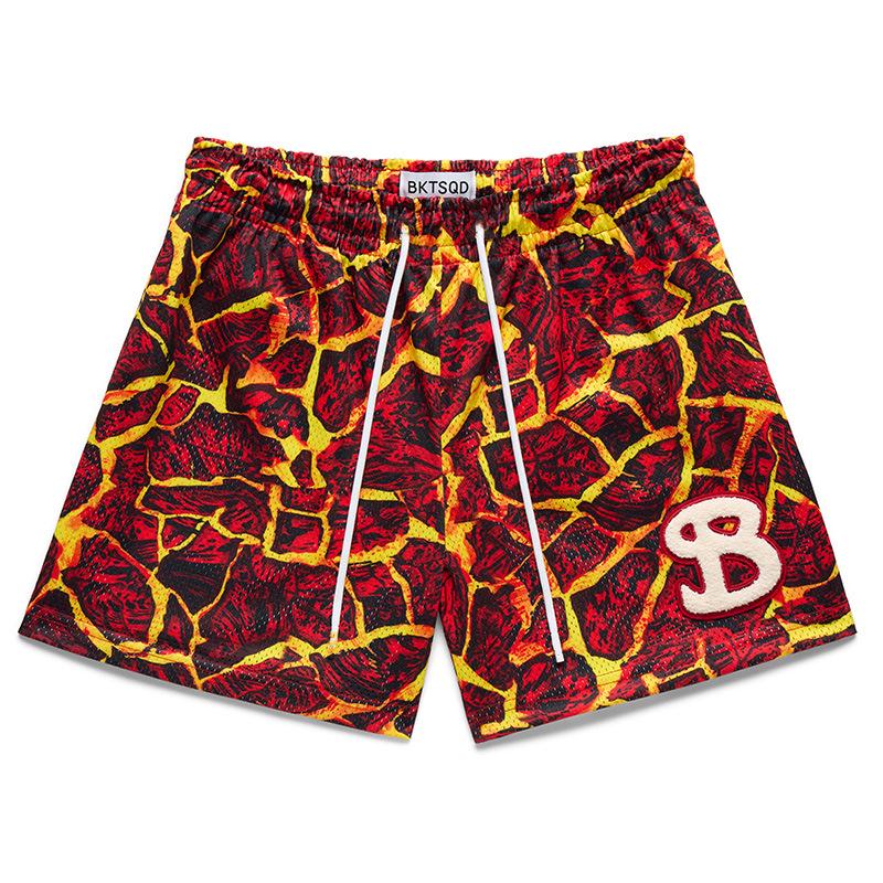 Trendy Brand Men s Quick-Dry Mesh Shorts - American Summer Style for Outdoor Sports & Beach XL