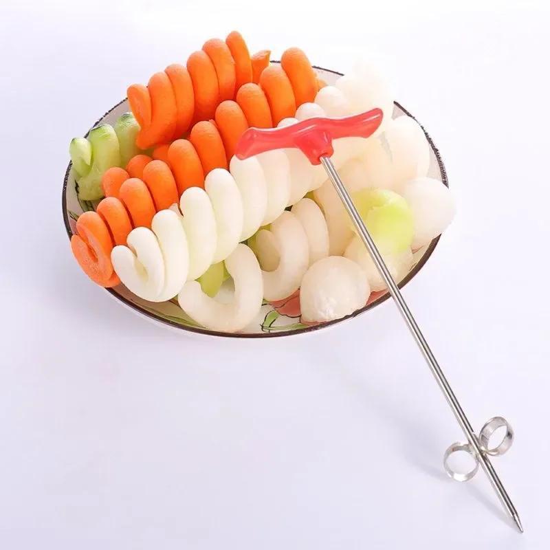 Household Making Tools Vegetables Spiral Knife Potato Carrot Cucumber Salad Chopper Easy Spiral Screw Slicer Cutter Spiralizer