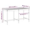 VidaXL Table de jardin gris 203,5x90x110 cm bois massif de pin 824104