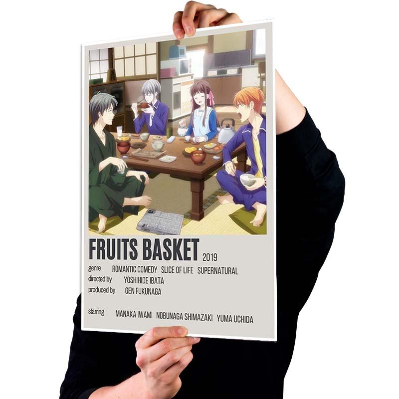 Imprimare HD Anime Coș cu fructe Postere hârtie acoperită albă Poster de pictură Wall Art Decor Living Room Home Bar Decor Imagini