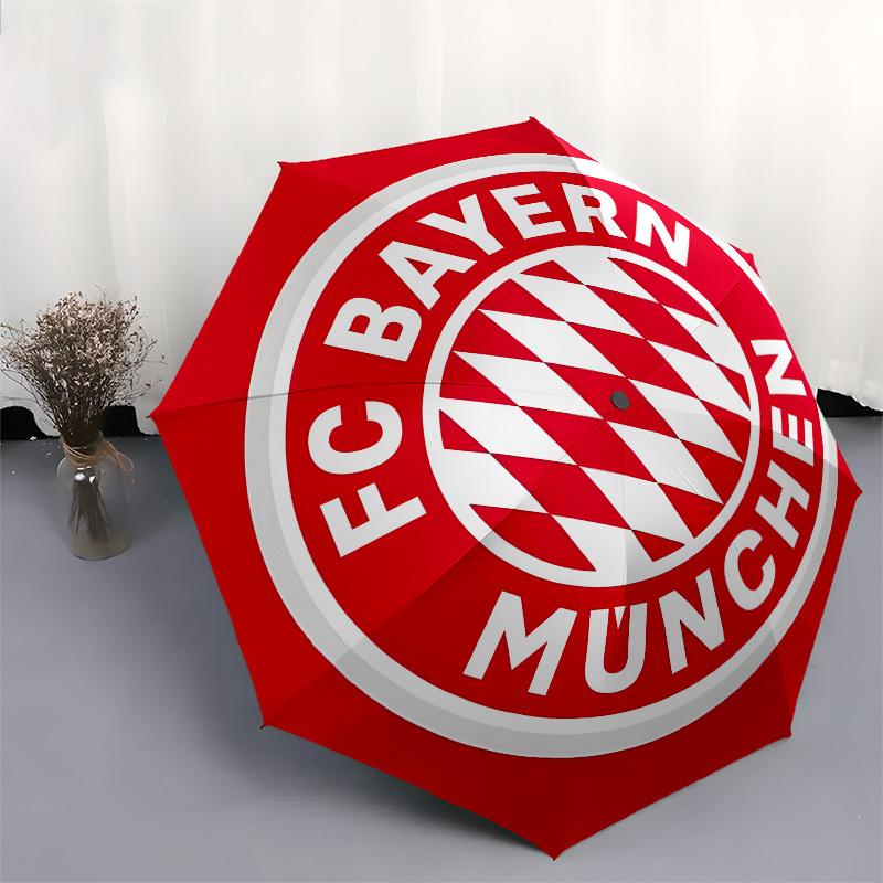 Bayern Munich, Football Club Automatic Opening and Closing, 8 Rib Structure Portable Umbrella, Suitable for Men and Women In All Seasons Pe