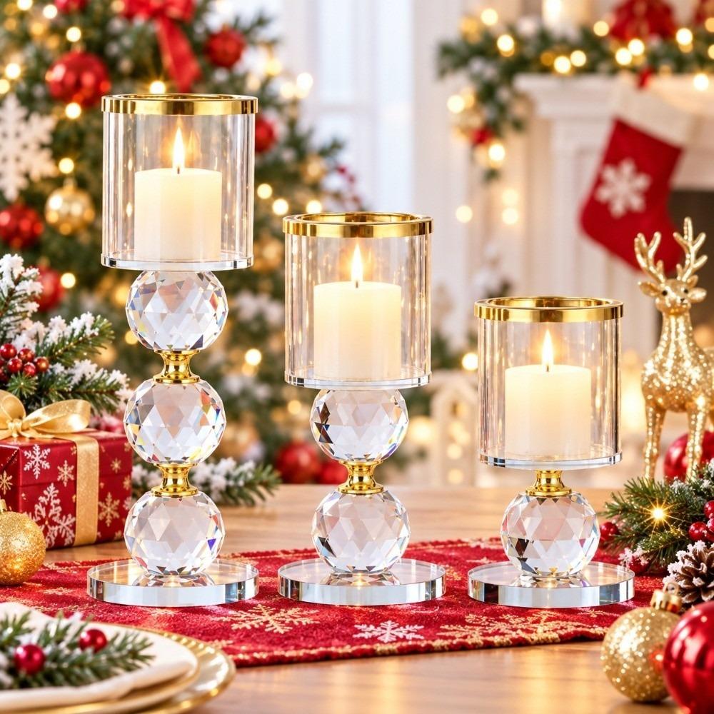 Golden Romantic Atmosphere Candle Stand S/M/L Large Tall Candle Holder Ornaments  Dressing Table