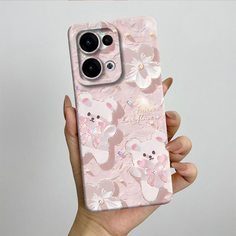 For OPPO Reno 13 CPH2689 Reno13 Phone Case Soft Silicone Funda Sweet Painted Fashion Cartoon Bumper Coque Printed Back Cover