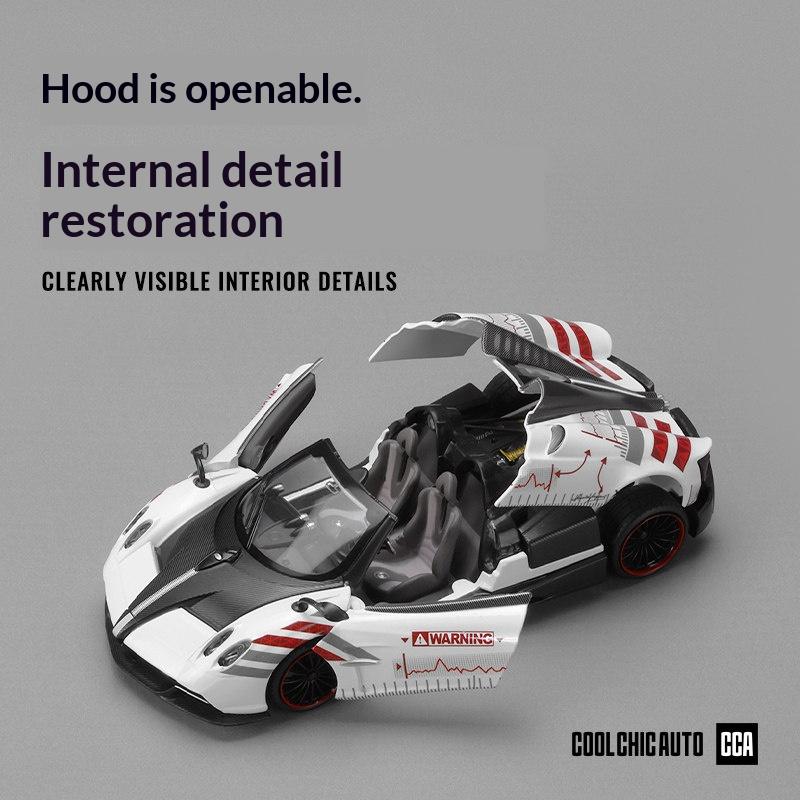 1/24 Scale Pagani Huayra Roadster Car Model with Display Base Adult Collectible Toy Car Boy Birthday Gift