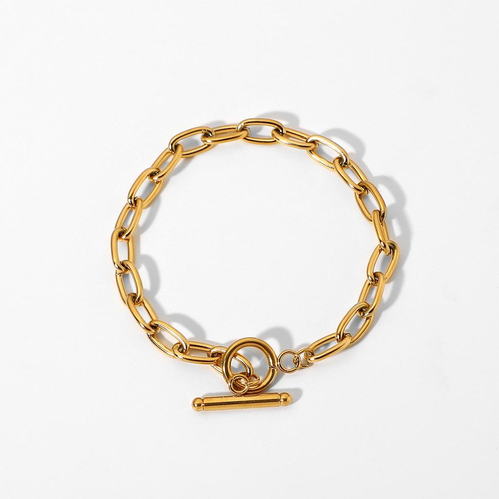 Yori 2025 Stainless Steel Geometry Golden Bracelet 18 K PVD Plated Trendy Daily High Quality Jewelry Bijoux Women