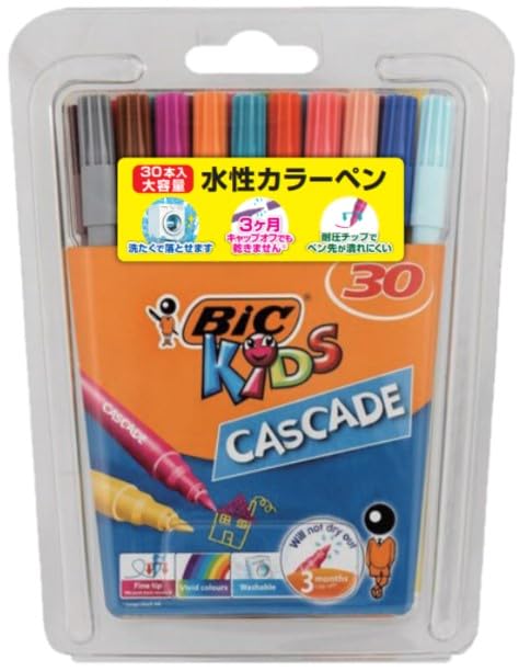

BIC Japan Cascade Войлочные ручки на водной основе, набор 30 штук, CSD-30