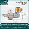 90° Male Thread Elbow Connector for Solar Water Heater/Floor Heating - Copper & Aluminum-Plastic Pipe