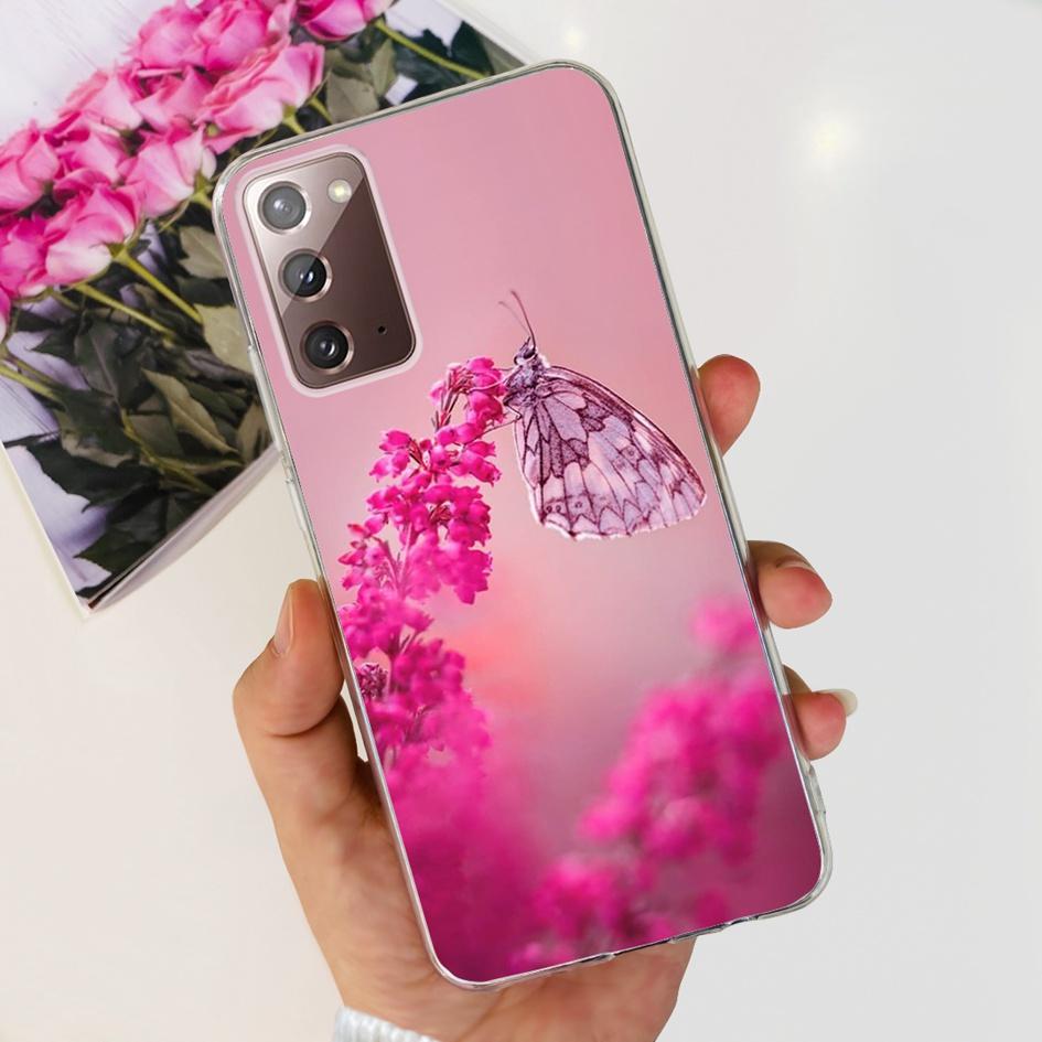 For Samsung Note 20 5G Case SM-N981B Popular Flower Slim Soft Silicone Phone Cover For Samsung Galaxy Note20 Ultra 5G Funda Capa