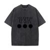 Swedish House Mafia Spray Dot Graphi Zniszczone Vintage Luźne Streetwearowe Topy do Kawy Da