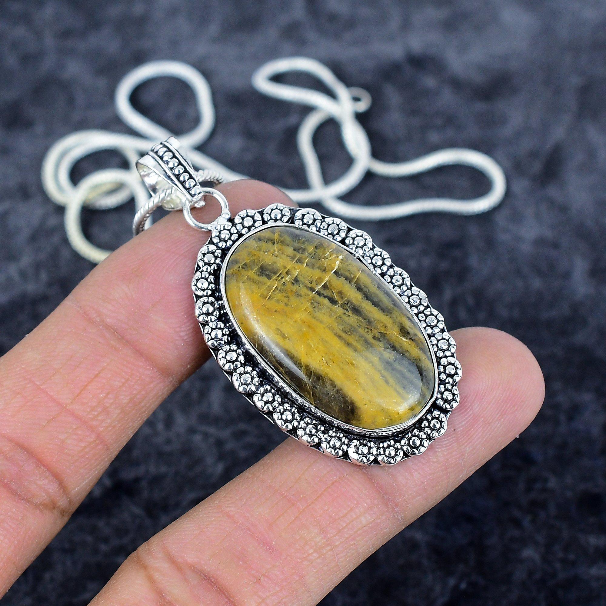 

Sonora Sunrise Gemstone Handmade 925 Sterling Silver Jewelry Pendant 2.17 M-2928