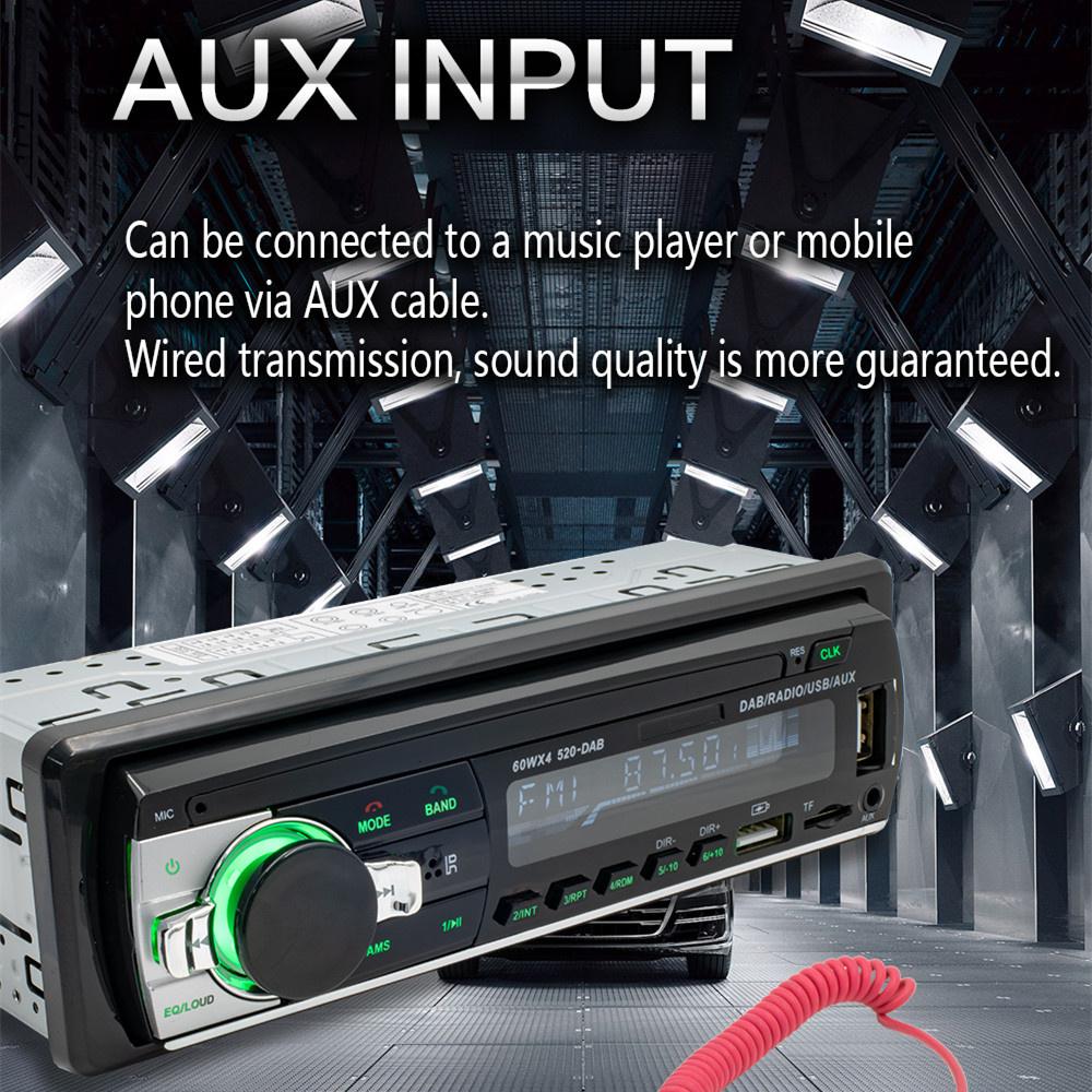 DAB FM AM Car Radio Autoradio 1 Din Stereo Audio MP3 Player Support TF Bluetooth