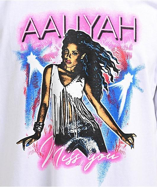 Aaliyah Miss You White Shirt Unisex Concert S-5XL SG788 Unisex T-Shirt M