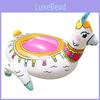 Inflatable Alpaca Ride-on Swimming Ring Pvc Grass Mud White Horse Water Floating Funny Ride-on Cross-border Stock