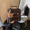 Retro Niche Design Backpack Fashion Portable Backpack British Daily Commuting Backpack Female Mini Schoolbag Girl PU Leather