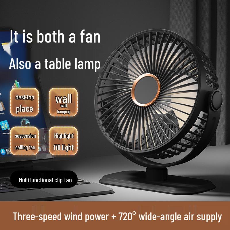 Compact USB Rechargeable Outdoor Desk Fan with Strong Wind Power