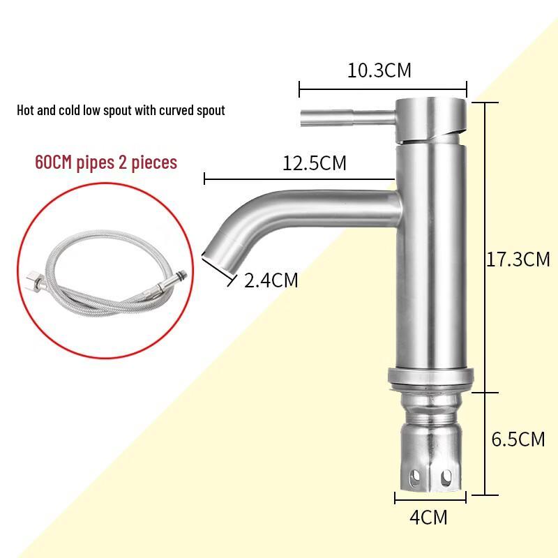 Stainless Steel Single Cold Basin Faucet