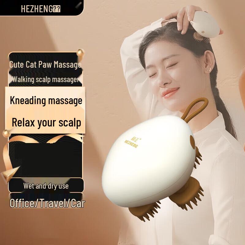 

Hezheng Wet & Dry Cat Claw Head Massager